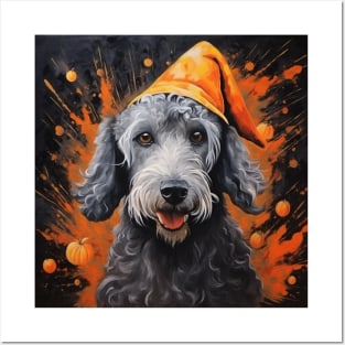 Halloween Bedlington Terrier Posters and Art